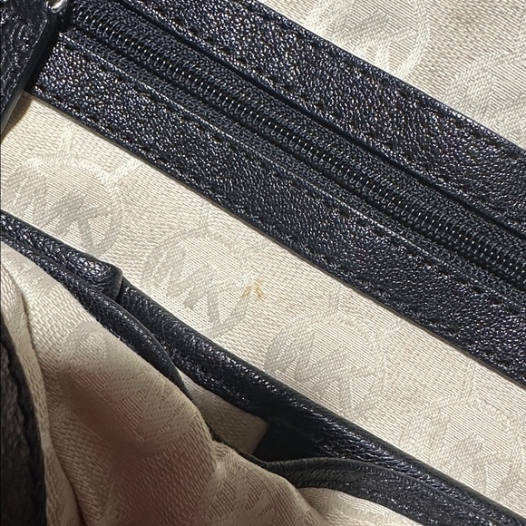 Michael Kors Hamilton Large Leather Satchel – Black with Silver Hardware - Picture 12 of 12